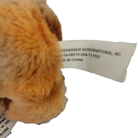 Mini Plush Dog Fuzzy Friends Brown Dog With Shiny Ears 4" - Picture 8 of 8